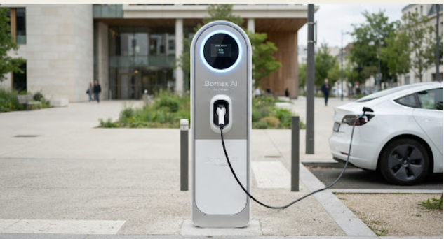 Borne de recharge Bornex AI en zone urbaine